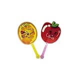 NUOBESTY Ventilador de Mano de plástico Mini Forma de Fruta Linda Abanicos Plegables Ventilador Plegable Plegable de Verano de Dibujos Animados 4pcs (Patrón Mixto)