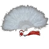 Kolight - Ramo de plumas para novia, decoración de disfraces blanco